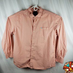Tommy Bahama Button Up Shirt Mens XL Coral Cotton Silk Blend VGC
